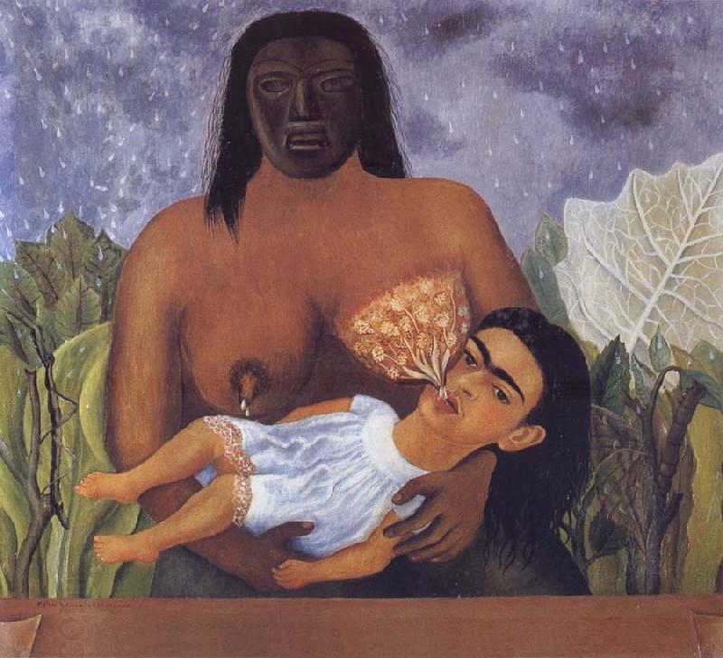 Frida Kahlo Kahlo painted herself in my Nurse and i in the arms of an Indian wetnurse oil painting picture